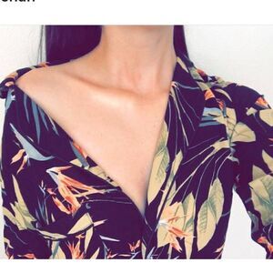 Slnghr Tropical Print Long Sleeve Shirt